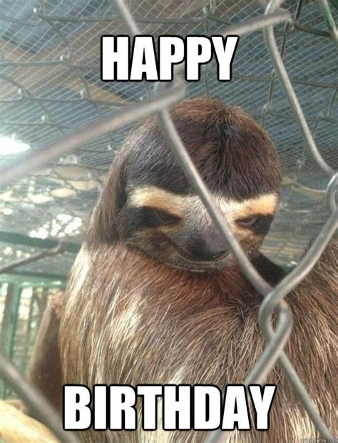 funny happy birthday sloth memes – Happy Birthday Memes