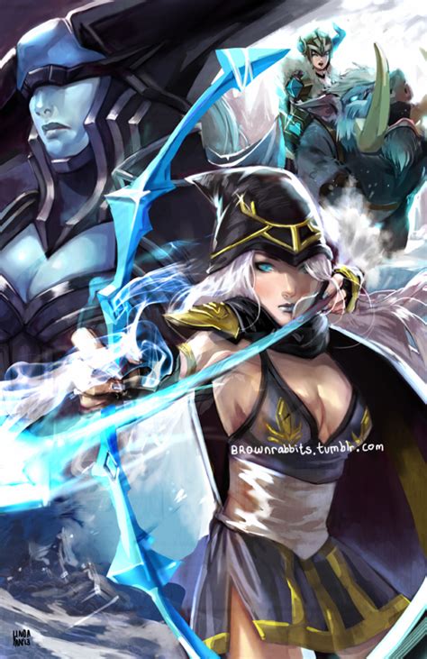 Ashe Sejuani Lissandra And Bristle League Of Legends Drawn By