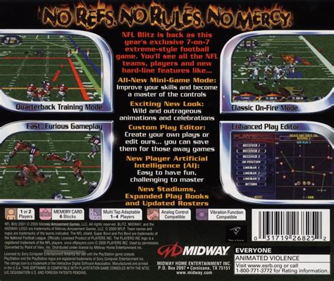 Nfl Blitz 2001 2000 Box Cover Art Mobygames