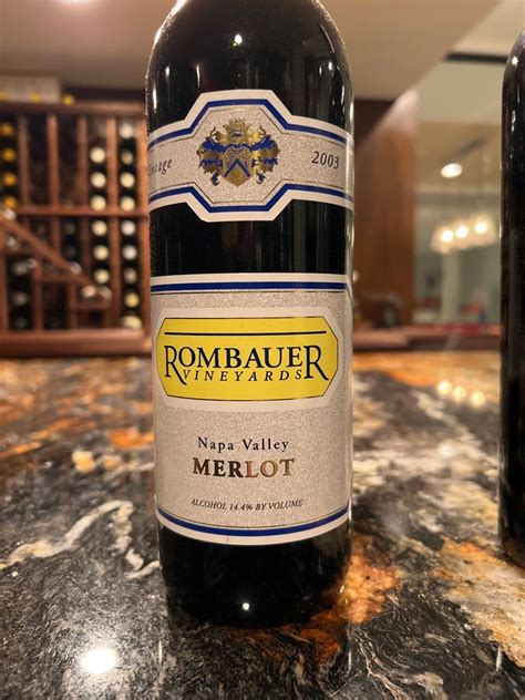 Rombauer Vineyards Merlot Napa Valley Usa California Napa