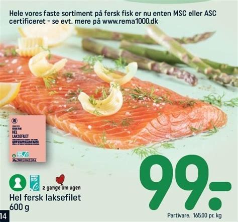 Hel Fersk Laksefilet Tilbud Hos Rema 1000