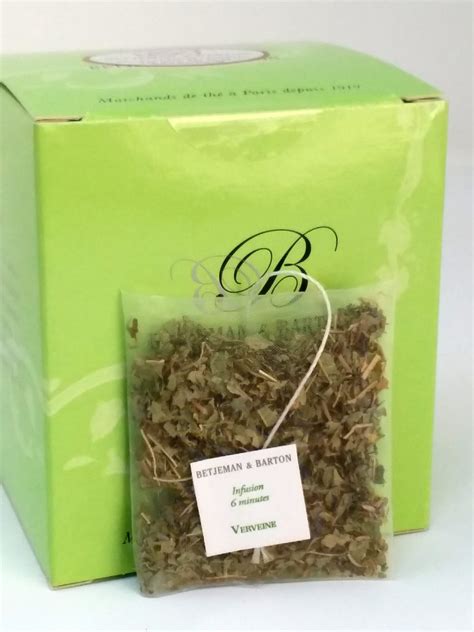 Tisane Verveine En Boite De 25 Sachets Voile De Soie Betjeman And