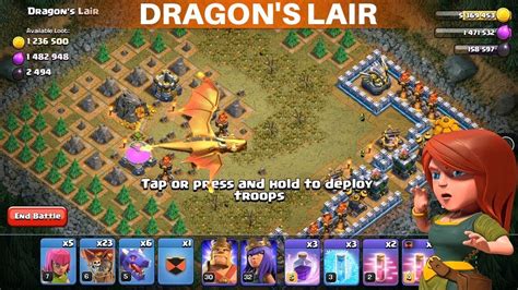 Clash Of Clans New Single Player Map Dragon S Lair Overpowered