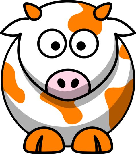 Orange Cow Clip Art at Clker.com - vector clip art online, royalty free ...