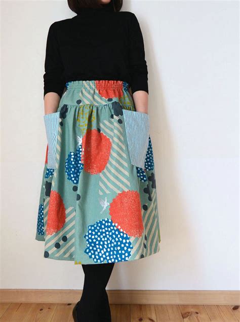 Gathered Skirt With Yoke Kokka Fabriccom Have Fun With Kokka Fabric