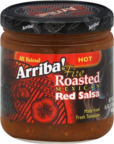 Amazon Arriba Fire Roasted Mexican Red Salsa Hot 16 Ounce Jars