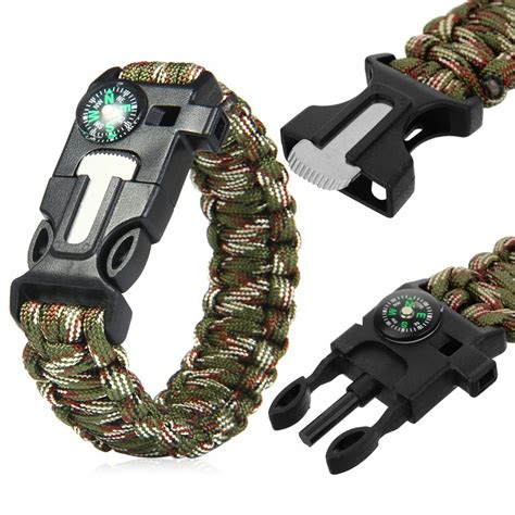 BRANSOLETKA SURVIVALOWA PARACORD KOMPAS KRZESIWO 10865794995