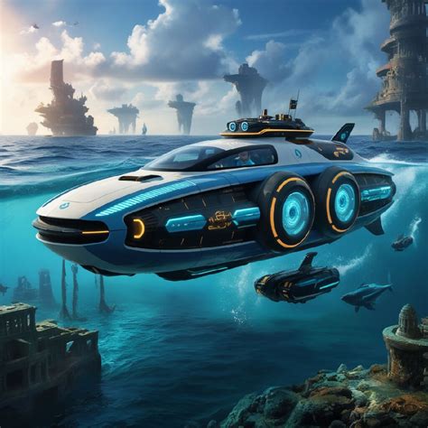 Sci Fi Water Vehicle Ai Technology Floating Cities Underwater Ex