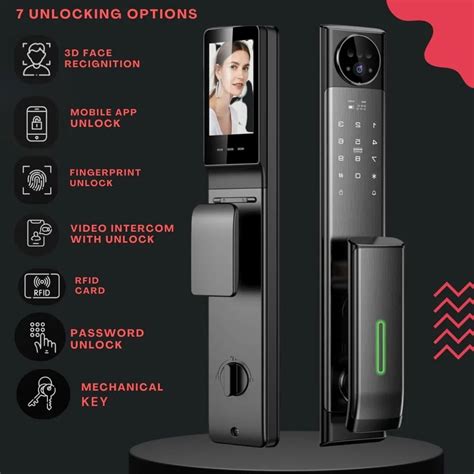 Luxury Smart Door Lock Digital Door Lock With 3D Face Recognition