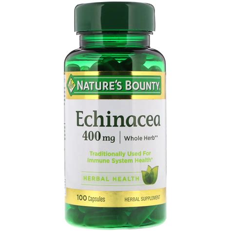 Nature S Bounty Echinacea 400 Mg 100 Capsules By Iherb