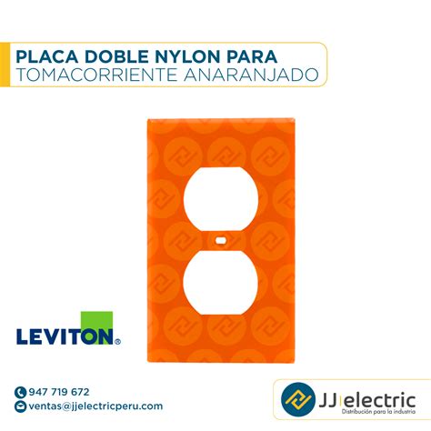 PLACA DOBLE NYLON P TOMACORRIENTE LEVITON