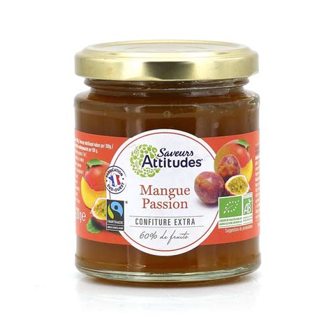 Confiture Mangue Passion bio et équitable Saveurs et Fruits