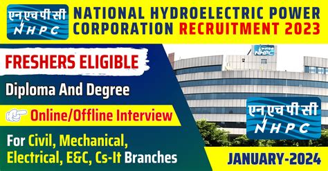 NHPC Recruitment 2023 70 Positions In Mechanical Civil Electrical