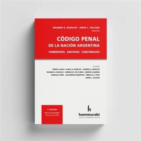 Código Penal De La Nación 4ta Edición Basilisco ediciones dyd