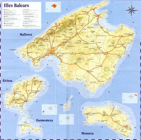 Mapa de las Islas Baleares