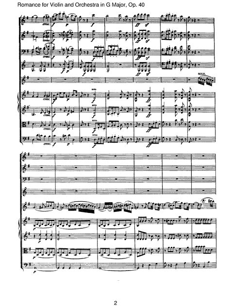 Beethoven Ludwig Van Romance In G Major Op 40 For Violin And