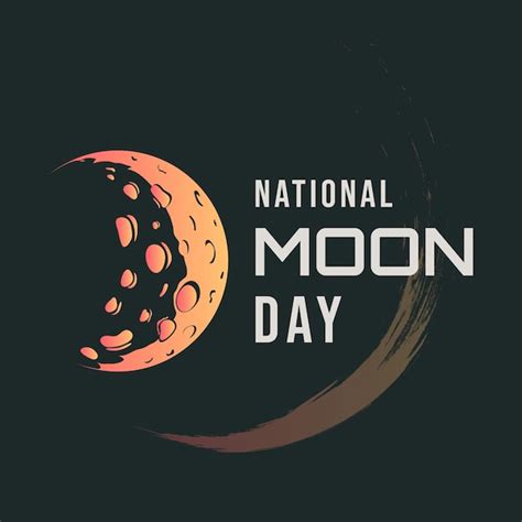 Premium Vector National Moon Day Background Design Vector Illustration