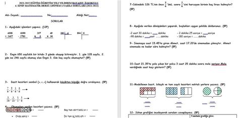 4 Sınıf Matematik Dersi 2 Dö Eduhol Ders Videoları İzle Online