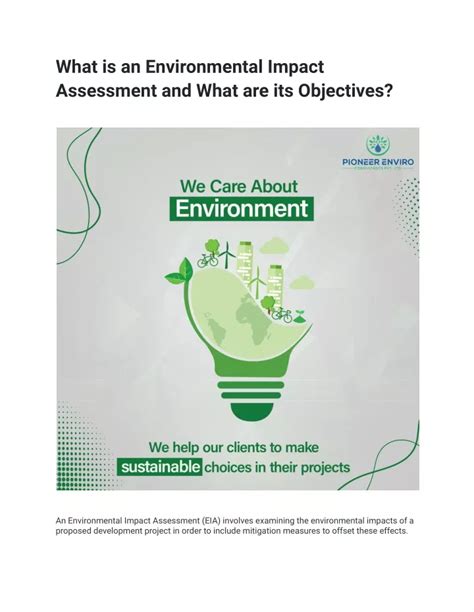 Ppt What Is An Environmental Impact Assessment And What Are Its