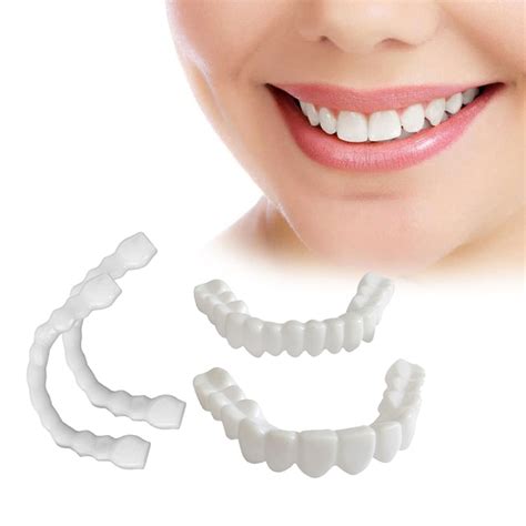 2 PCS Temporary Fake Teeth Veneers Dentures for Men and Women - Perfect ...