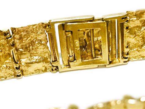 14 Karat Gold Nugget Bracelet For Sale At 1stDibs Gold Nugget