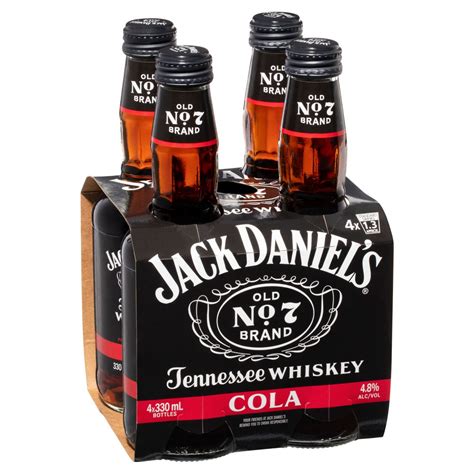 Jack Daniel S Tennesse Whiskey Cola 4 8 Bottle 375mL Thirsty Camel