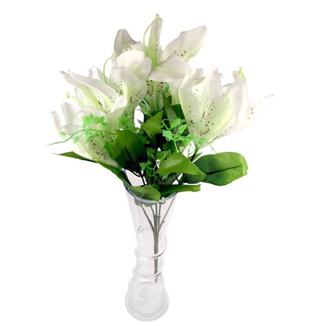 2x Stargazer Lily Bouquets Artificial Xmas Flowers Bouquets