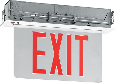 Exitelrecessed Recessed Edge Lit Exit Sign He Williams Inc