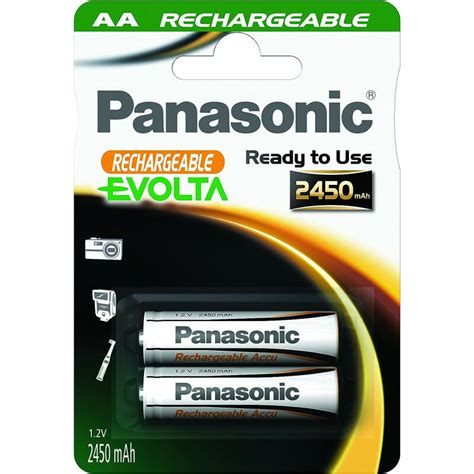 Panasonic 1x2 Akku Nimh Mignon Aa 2450 Mah Rechargeable Rechargable