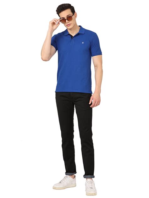 Otto Royal Plain Polo Collar T Shirt Edward Royal