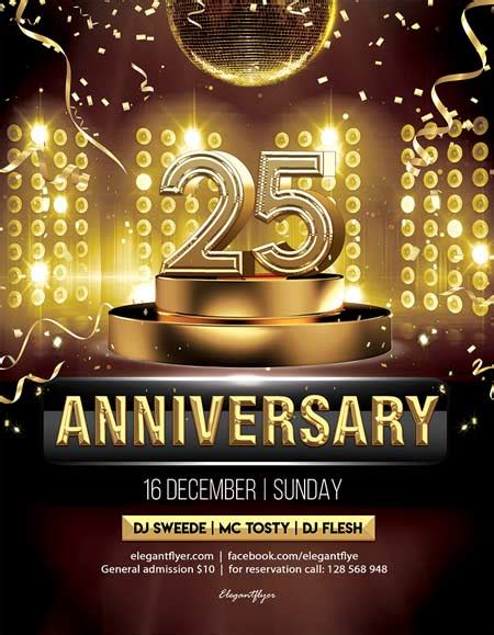 Th Anniversary Free Flyer Template Free Flyer Freepsdflyer