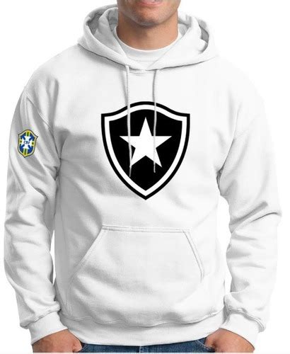 Moletom Botafogo Blusa De Frio Masculino Time Canguru Capuz