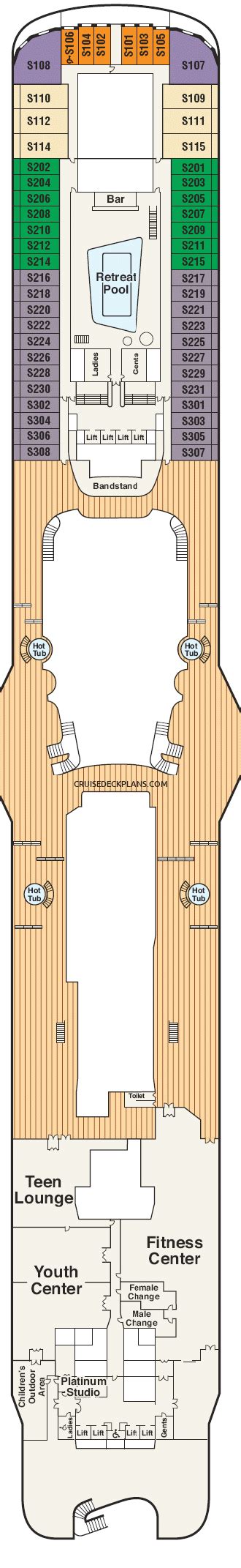 Sky Princess Cruise Ship Deck Plans