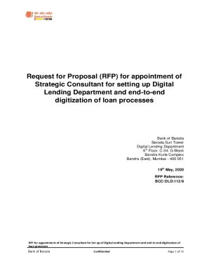 Fillable Online Request For Proposal Rfp For Appointment Of Strategic