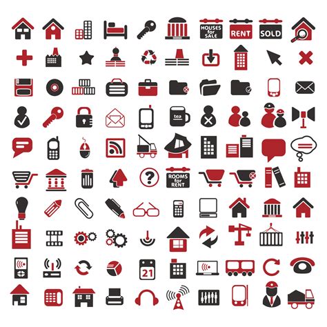 collection of various icon vector designs 22664213 Vector Art at Vecteezy