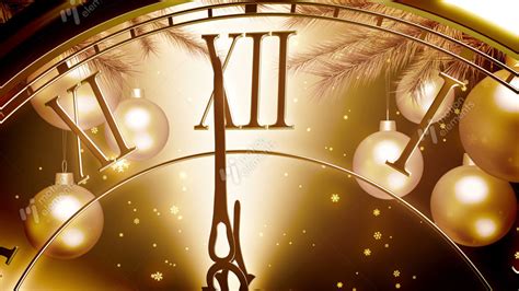 Golden New Year Clock Countdown On Gold Background Stock Animation ...