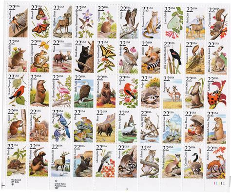 Scott A North American Wildlife Sheet Of Stamps