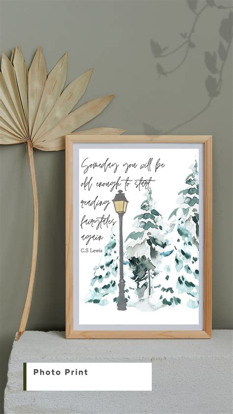 C.S Lewis Quote Chronicles of Narnia Lamp Post: Someday You - Etsy