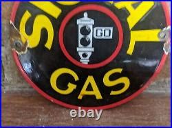 Vintage Signal Gasoline Porcelain Gas Pump Door Sign Motor Oil Sign