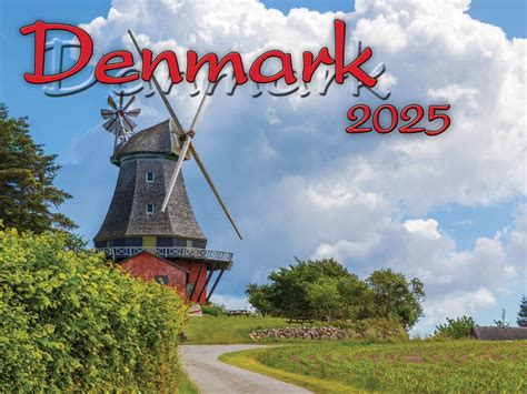 2025 Denmark Calendar - Danish Windmill