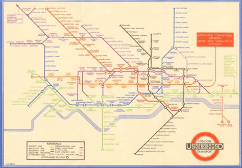 London Underground Tube Map Plan Diagram Harry Beck 33 2791 September