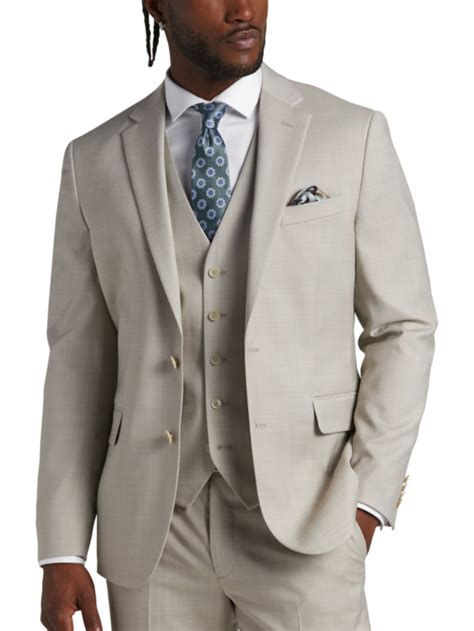 Joe Joseph Abboud Slim Fit Sharkskin Suit Separates Jacket Mens