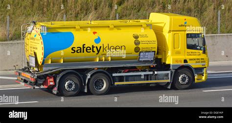 Safety Kleen waste oil collection tanker lorry Stock Photo - Alamy