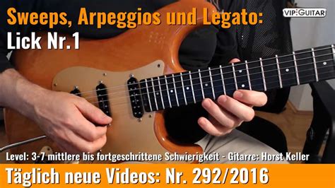 Legato Training Sweeping Arpeggios Lick Nr Vip Guitar De