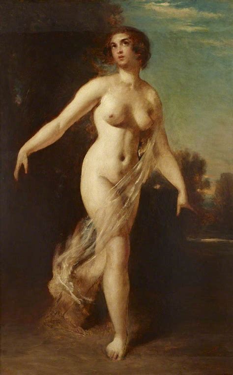 A Female Nude Striding In A Landscape William Etty Artwork On USEUM