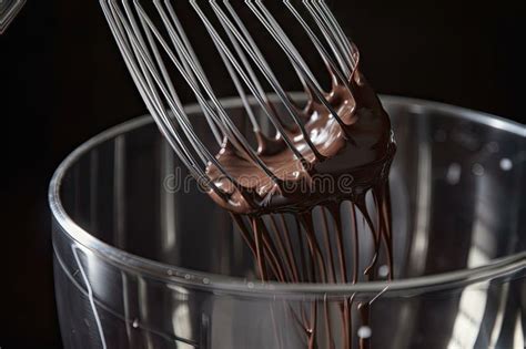 Close-up of Whisk, Mixing Chocolate To Ensure Smooth Consistency Stock ...