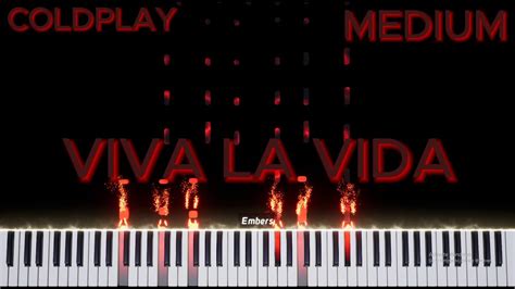 Coldplay Viva La Vida Piano Cover Medium Piano Tutorial Youtube