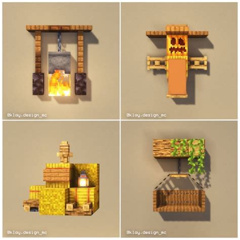 Four Different Types Of Furniture Made Out Of Legos And Wood Blocks