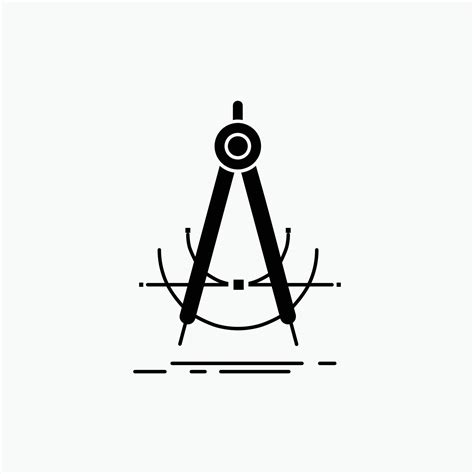 Precision. accure. geometry. compass. measurement Glyph Icon. Vector