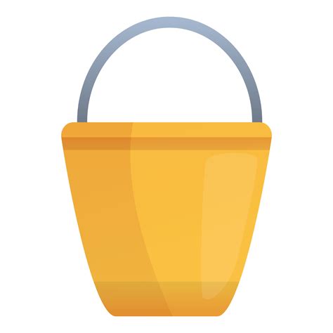 Metal bucket icon, cartoon style 14218270 Vector Art at Vecteezy